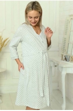 1-НМК 13920 Комплект для беременных и кормящих серый меланж/белый 