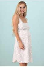 П47504 Сорочка женская для беременных и кормящих белый/розовый/черный