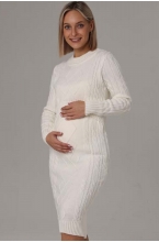 2-НМ 06210 Платье для беременных и кормящих молочный