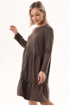 2-НМ 08111 Платье для беременных и кормящих кофейный 