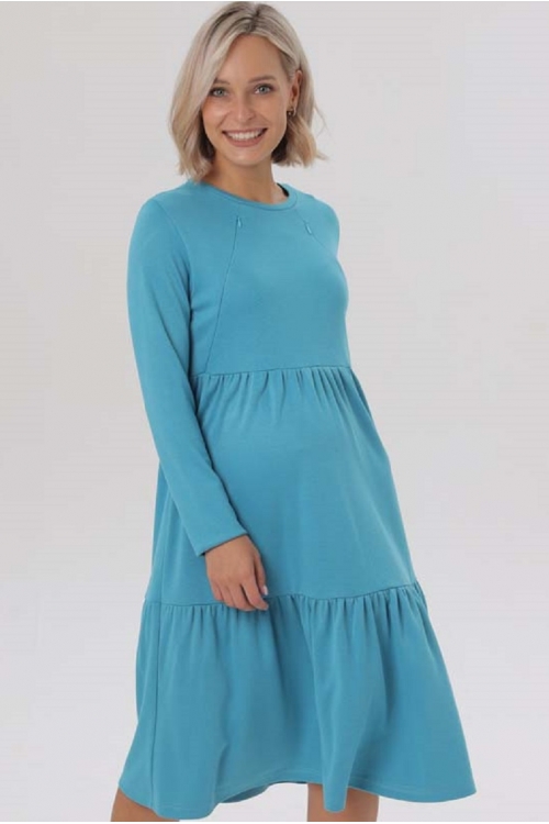 2-НМ 66009 Платье для беременных и кормящих бирюзовый