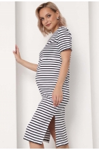 3-НМ 69604 Платье для беременных и кормящих белый/черный